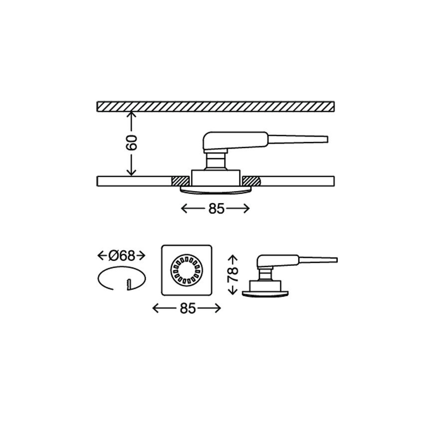 Briloner - SET 3xLED Badezimmer Einbauleuchte ATTACH 3xGU10/4W/230V IP44