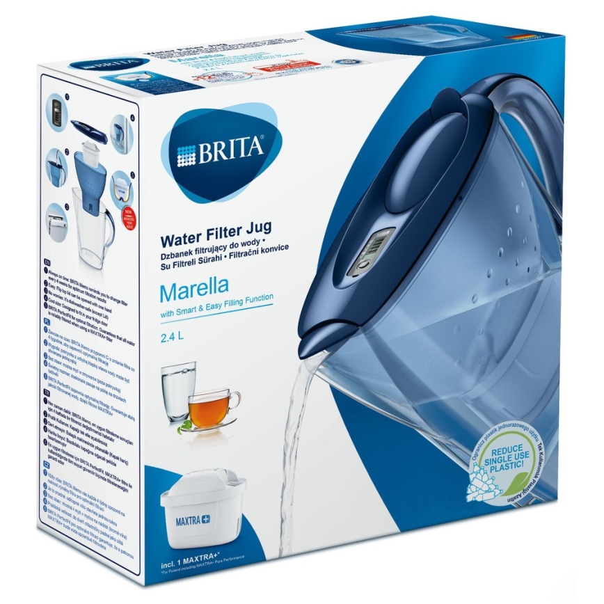 Brita - Filter-Wasserkocher Marella 2,4 l blau + 1 Filter