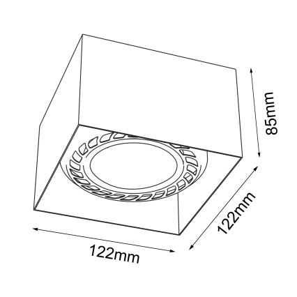 Brosline - Spotleuchte 1xGU10/18W/230V weiß