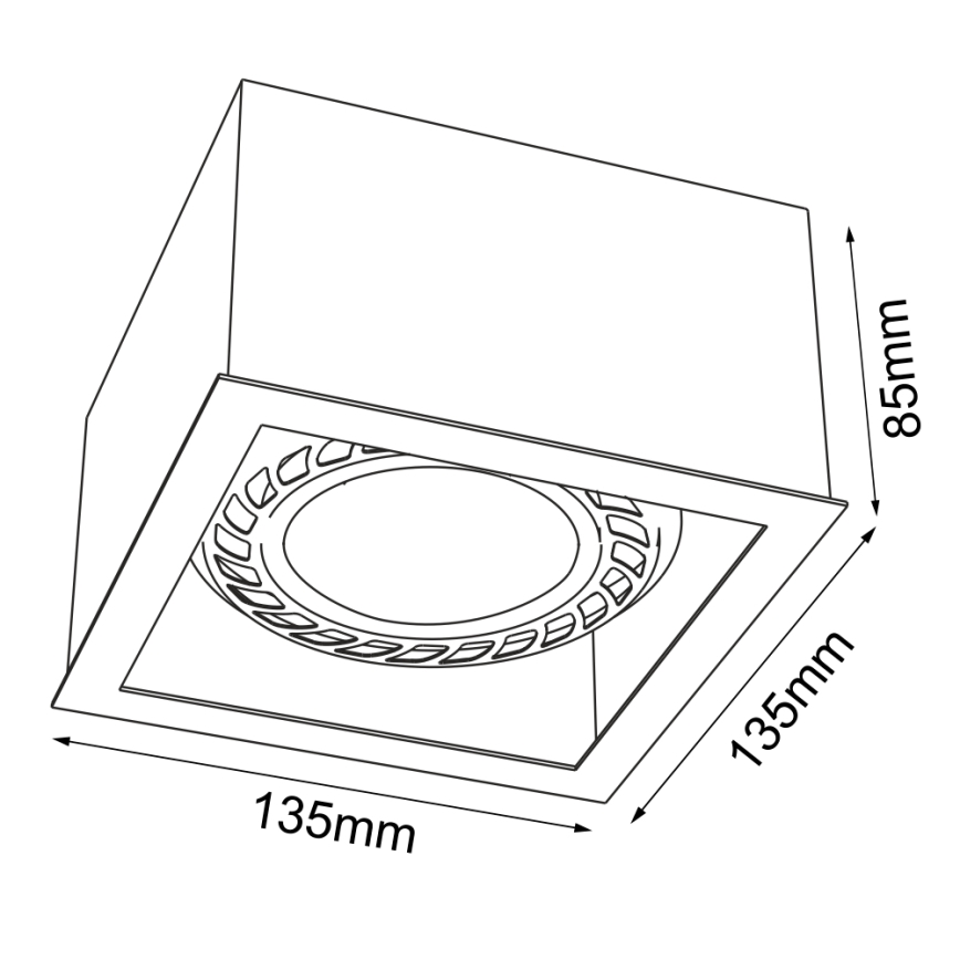 Brosline - Spotleuchte 1xGU10/18W/230V schwarz