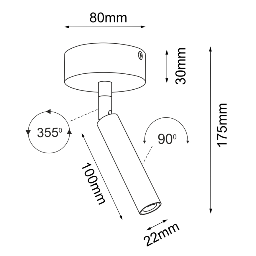 Brosline - Spotleuchte 1xG9/2,5W/230V schwarz