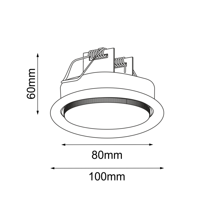 Brosline - Einbauleuchte 1xGX53/9W/230V weiß
