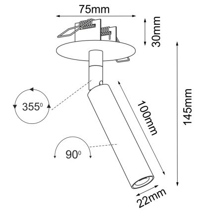 Brosline - Einbauspot 1xG9/2,5W/230V weiß