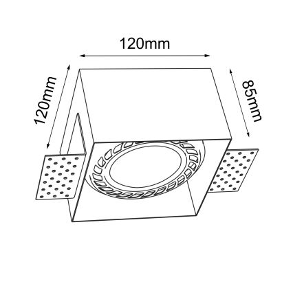 Brosline - Einbauleuchte 1xGU10/18W/230V weiß