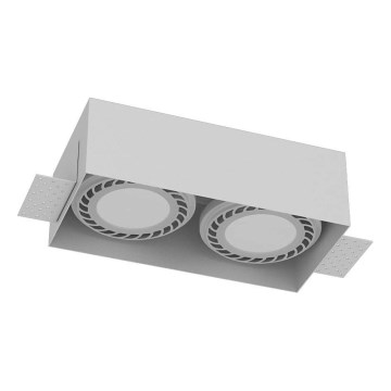 Brosline - Deckeneinbauleuchte 2xGU10/18W/230V weiß