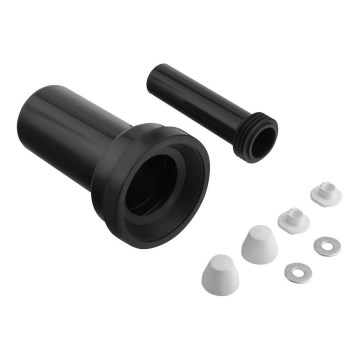 Bruckner - Anschlussgarnitur für wandhängende Toilette 25 cm schwarz