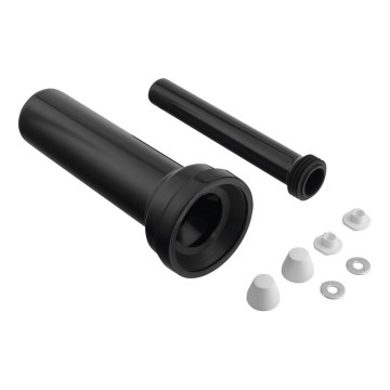 Bruckner - Anschlussgarnitur für wandhängende Toilette 35 cm schwarz