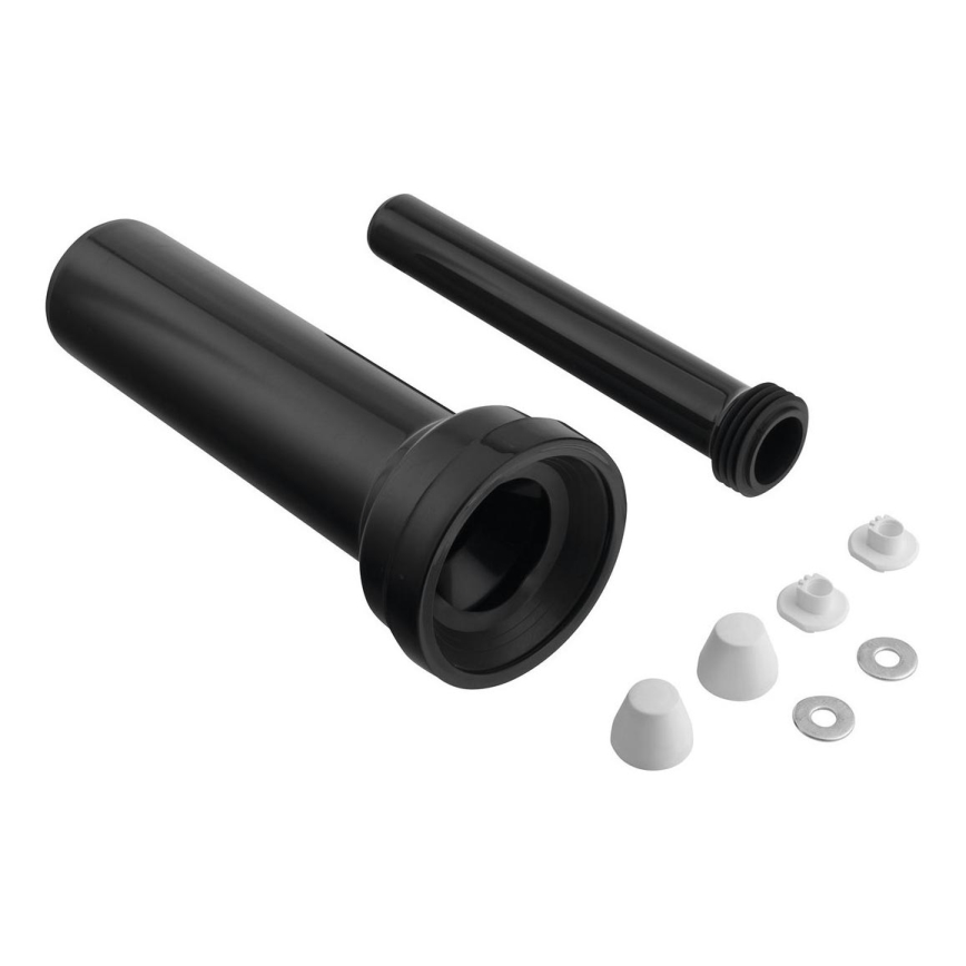 Bruckner - Anschlussgarnitur für wandhängende Toilette 35 cm schwarz