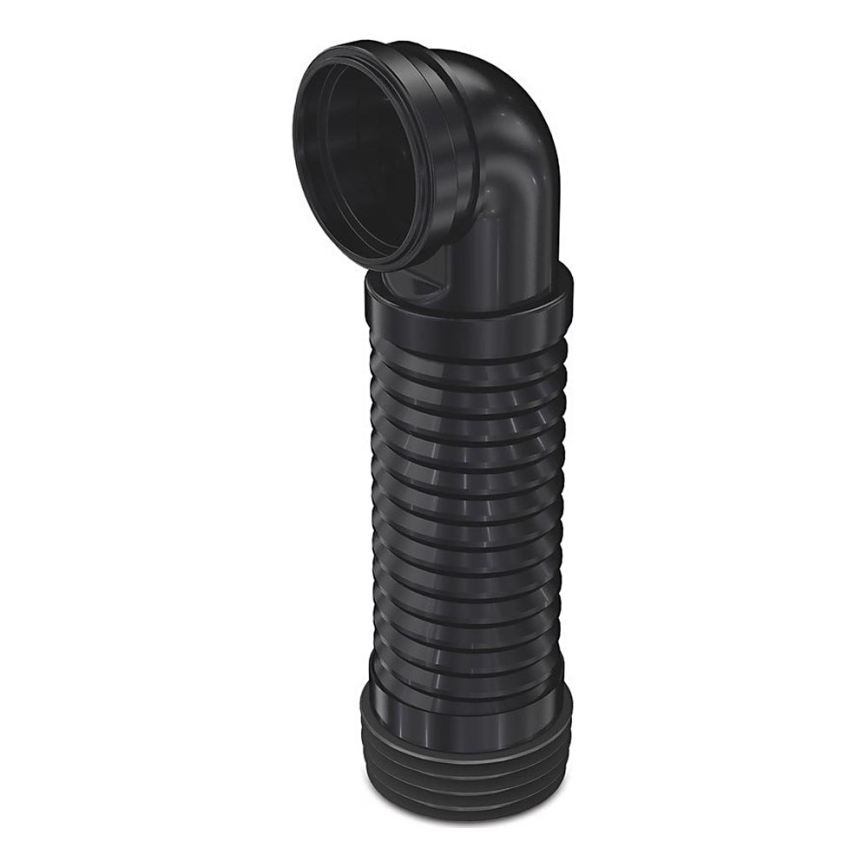 Bruckner - Flexibler Anschluss für wandhängende Toilettenschüssel 90° 20,5-37 cm schwarz