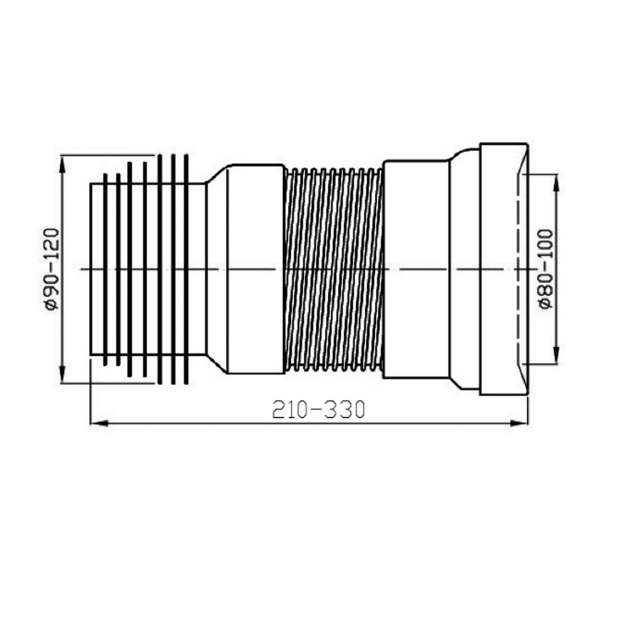 Bruckner - Flexibler Toilettenschüssel-Anschluss 21-33 cm weiß