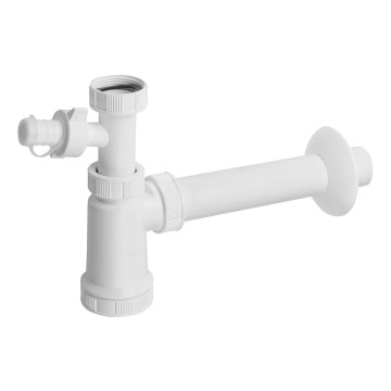 Bruckner - Siphon mit Abzweigrohr DN40 weiß