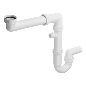 Bruckner - Siphon mit Abzweigrohr DN40 weiß