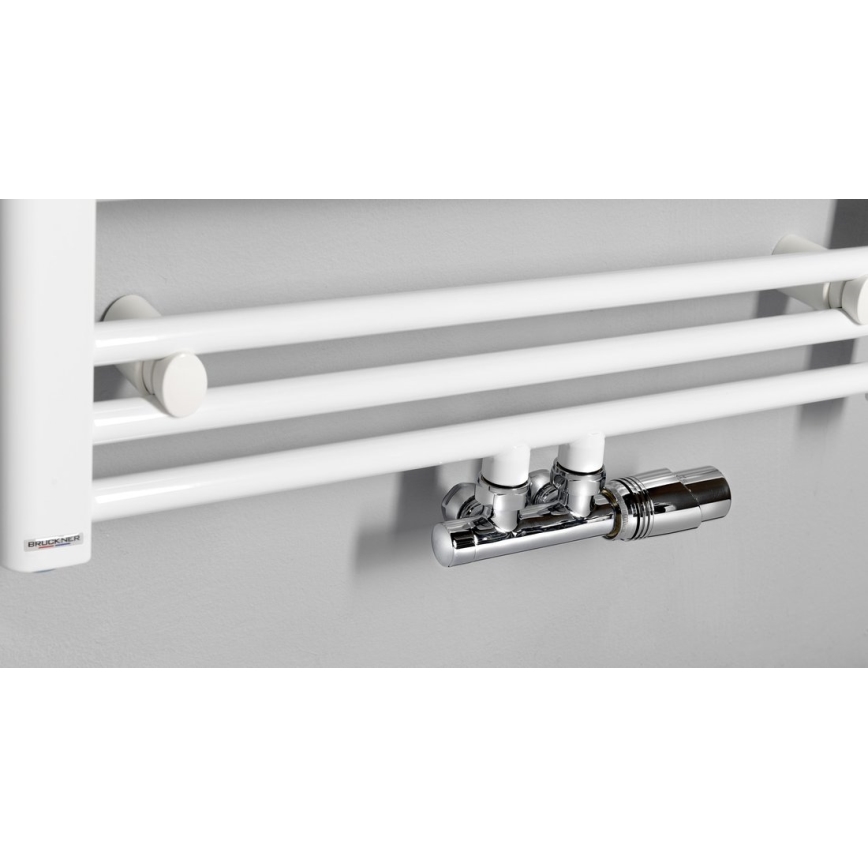 Bruckner - Thermostatisches Verbindungsset für Mittelanschluss WICHER glänzendes Chrom