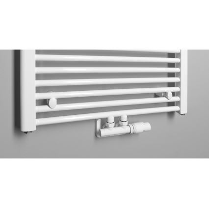 Bruckner - Thermostatisches Verbindungsset für Mittelanschluss WICHER weiß