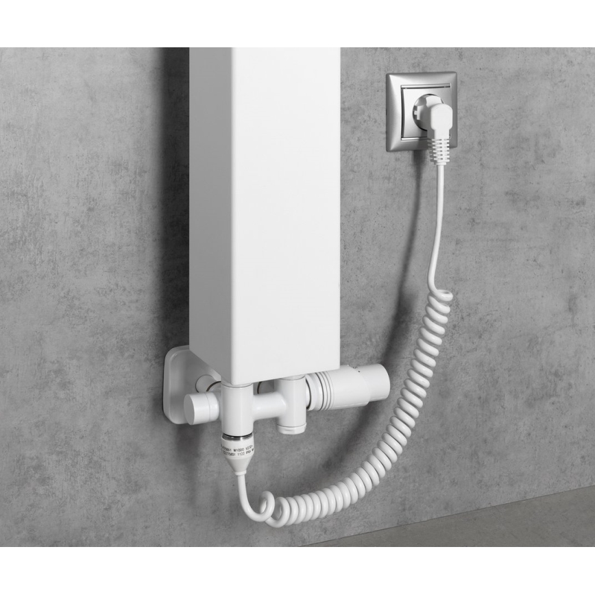 Bruckner - Thermostatisches Verbindungsset für Mittelanschluss WICHER COMBI weiß
