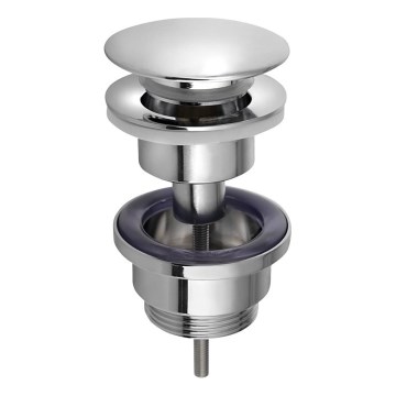 Bruckner - Waschbeckenablauf ohne Überlauf CLICK-CLACK d 6,4 cm glänzendes Chrom