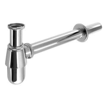 Bruckner - Waschbeckensiphon niedrig DN32 glänzendes Chrom