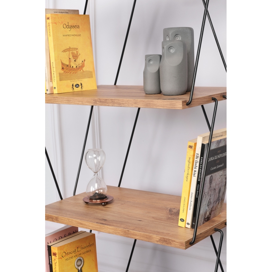 Bücherregal BALABAN 165x48 cm braun/schwarz