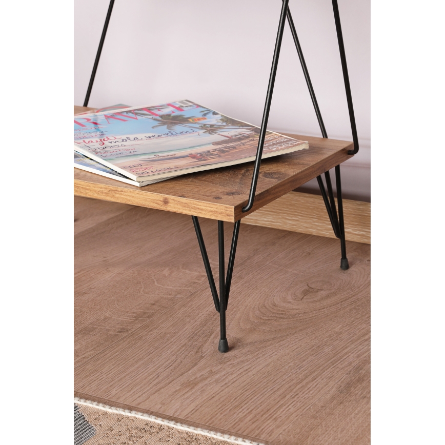 Bücherregal BALABAN 165x48 cm braun/schwarz