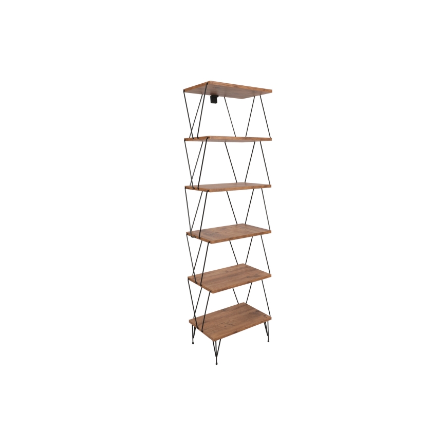 Bücherregal BALABAN 165x48 cm braun/schwarz