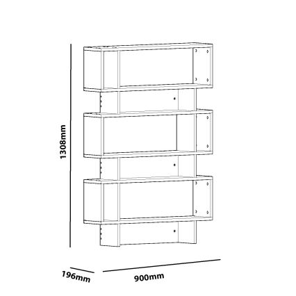 Bücherregal ELZE 130,8x90 cm weiß