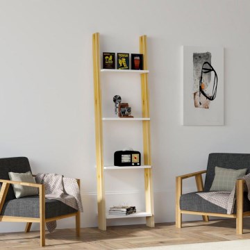 Bücherregal FAYKO 170x49 cm beige/weiß