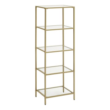 Bücherregal GLASY 40x125x30 cm gold