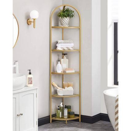 Bücherregal GLASY, goldfarben