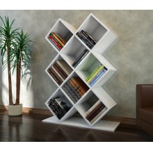 Bücherregal KUMSAL 129x90 cm weiß