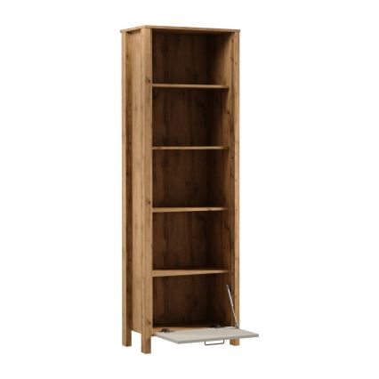 Bücherregal MENTA 66x200x37 cm Eiche Wotan/Grau