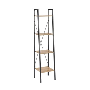 Bücherregal NARVIK 148x34 cm schwarz/Sonoma-Eiche