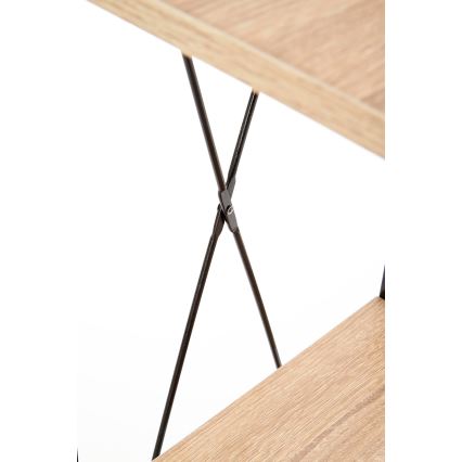 Bücherregal NARVIK 148x34 cm schwarz/Sonoma-Eiche