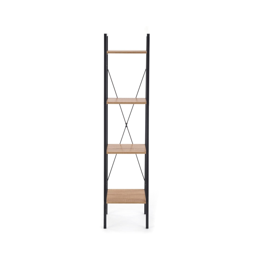 Bücherregal NARVIK 148x34 cm schwarz/Sonoma-Eiche