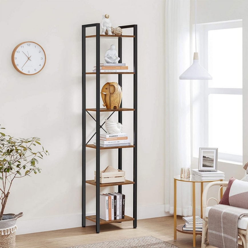 Bücherregal NAVARO braun/schwarz