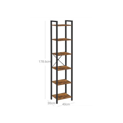Bücherregal NAVARO braun/schwarz