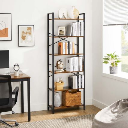 Bücherregal NAVARO braun/schwarz