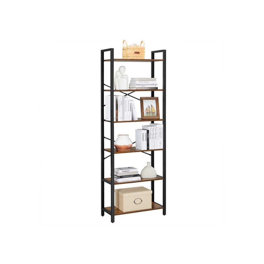 Bücherregal NAVARO braun/schwarz