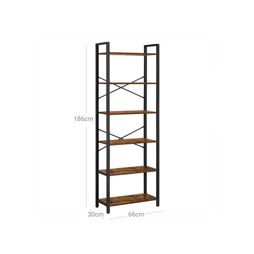 Bücherregal NAVARO braun/schwarz