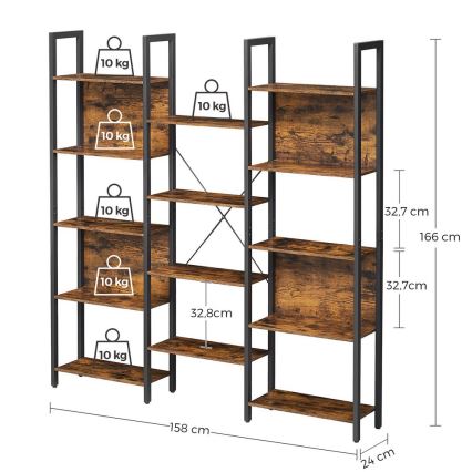 Bücherregal NAVARO braun/schwarz