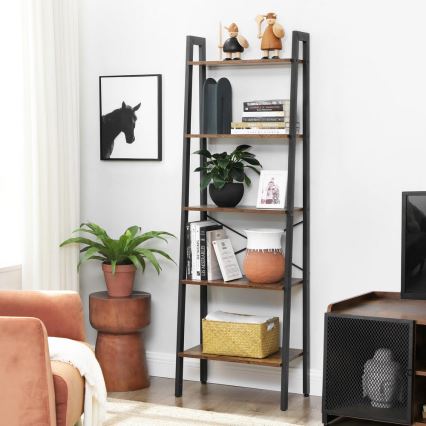 Bücherregal NAVARO Braun/Schwarz