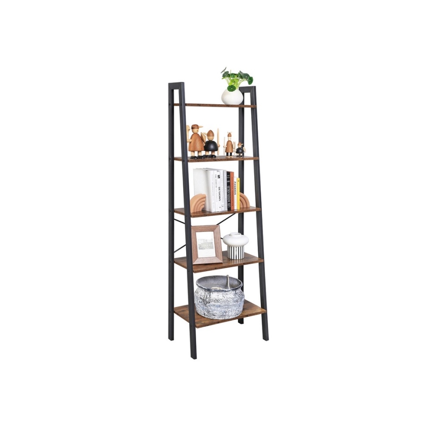 Bücherregal NAVARO Braun/Schwarz