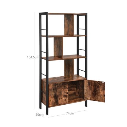 Bücherregal NAVARO braun/schwarz