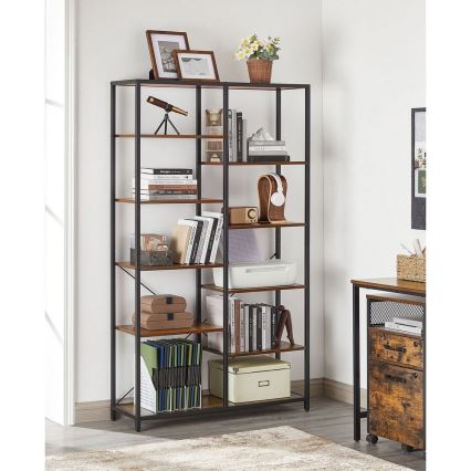Bücherregal NAVARO braun/schwarz