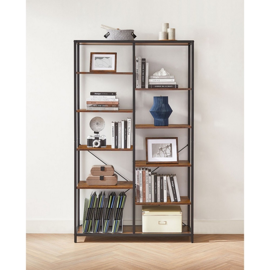 Bücherregal NAVARO braun/schwarz