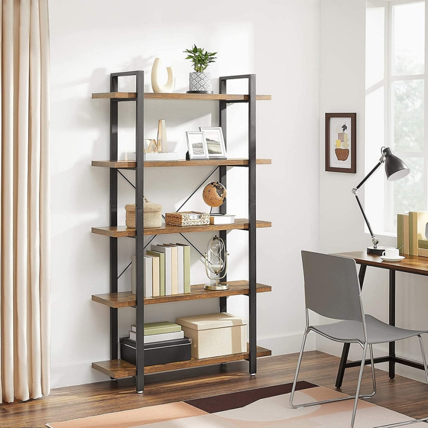 Bücherregal NAVARO braun/schwarz