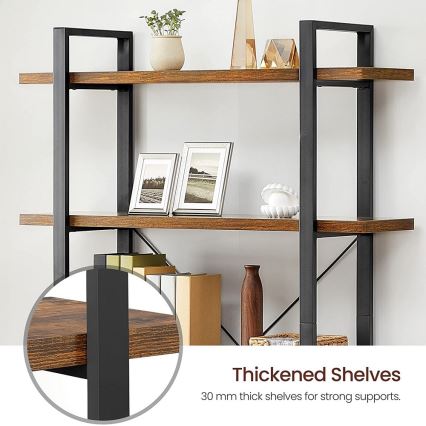 Bücherregal NAVARO braun/schwarz