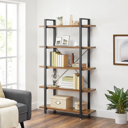 Bücherregal NAVARO braun/schwarz