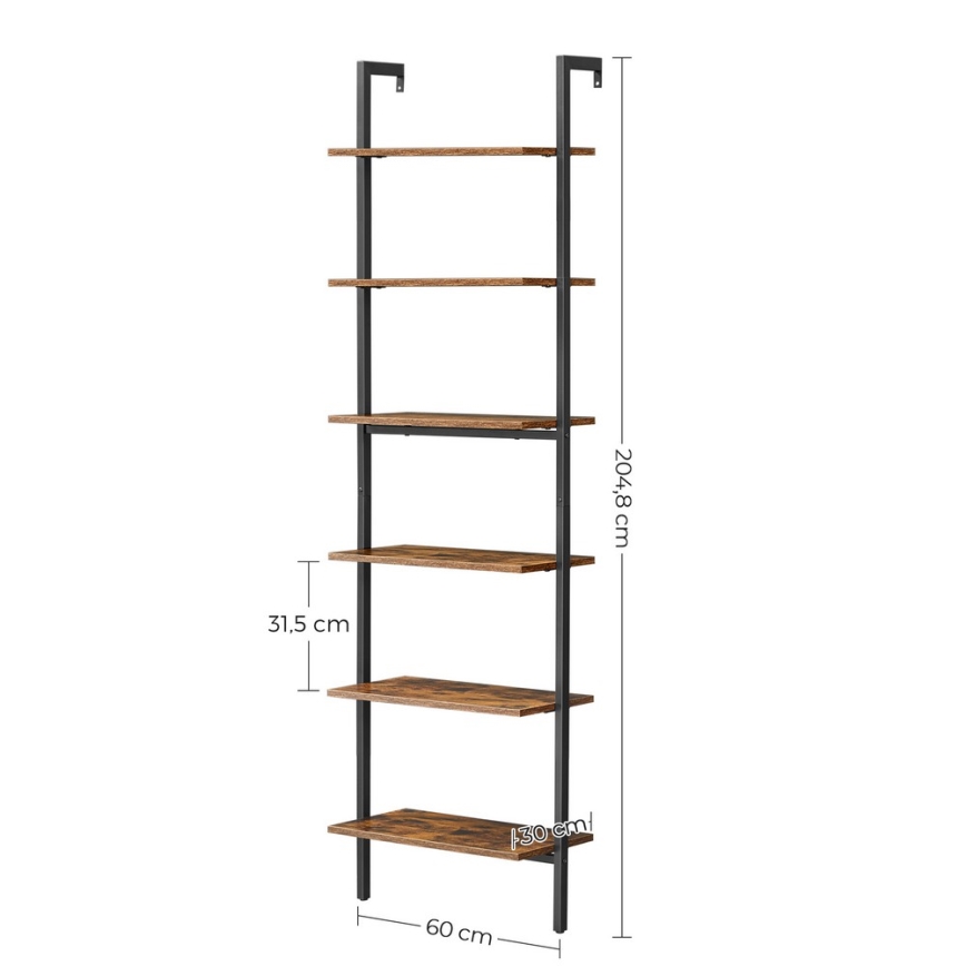 Bücherregal NAVARO braun/schwarz