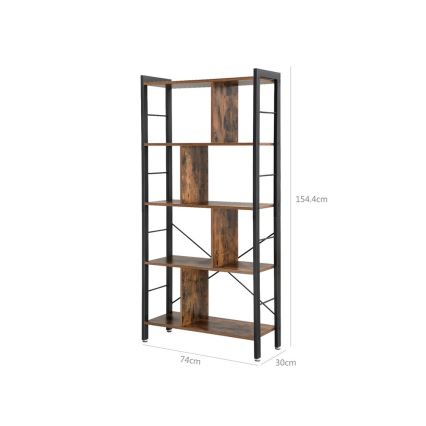 Bücherregal NAVARO braun/schwarz