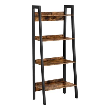 Bücherregal NAVARO Braun/Schwarz